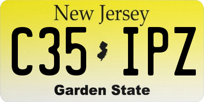 NJ license plate C35IPZ