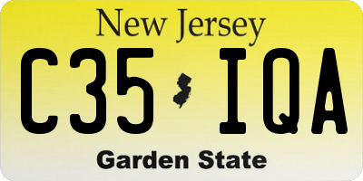 NJ license plate C35IQA