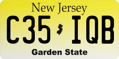 NJ license plate C35IQB