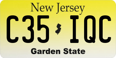 NJ license plate C35IQC