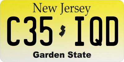 NJ license plate C35IQD