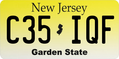 NJ license plate C35IQF
