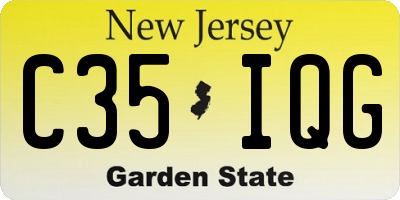 NJ license plate C35IQG