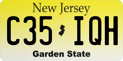 NJ license plate C35IQH