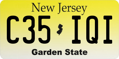 NJ license plate C35IQI