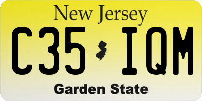 NJ license plate C35IQM