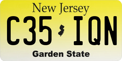 NJ license plate C35IQN