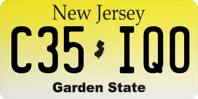 NJ license plate C35IQO