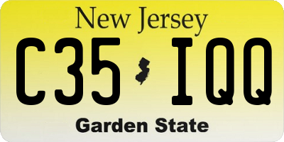NJ license plate C35IQQ