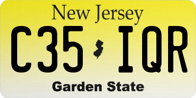 NJ license plate C35IQR