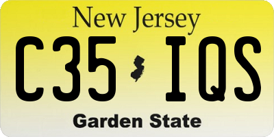 NJ license plate C35IQS