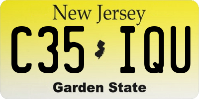 NJ license plate C35IQU