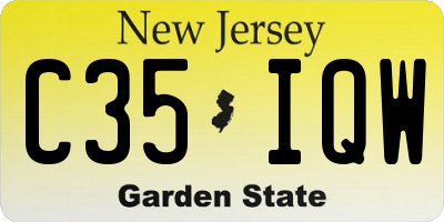 NJ license plate C35IQW
