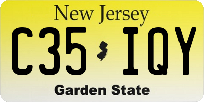 NJ license plate C35IQY