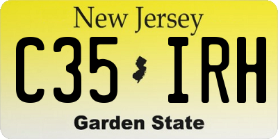NJ license plate C35IRH