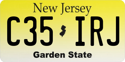 NJ license plate C35IRJ