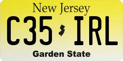 NJ license plate C35IRL