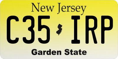 NJ license plate C35IRP