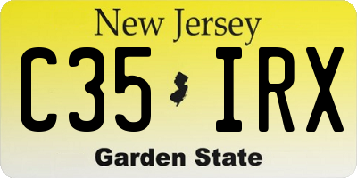 NJ license plate C35IRX