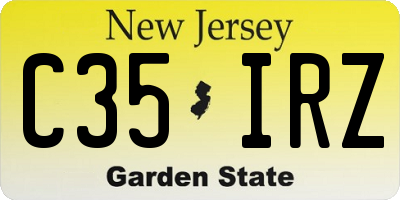NJ license plate C35IRZ