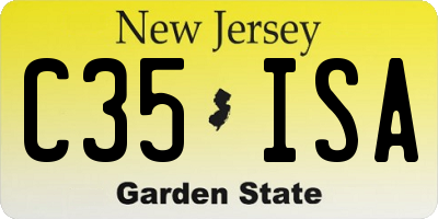 NJ license plate C35ISA