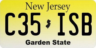 NJ license plate C35ISB