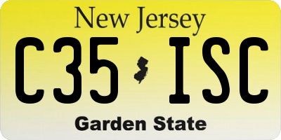 NJ license plate C35ISC