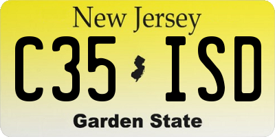 NJ license plate C35ISD