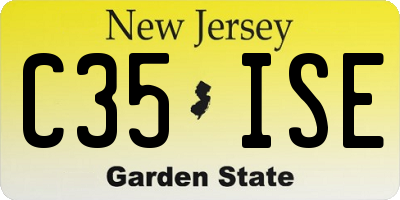 NJ license plate C35ISE