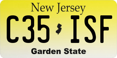 NJ license plate C35ISF