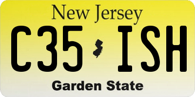 NJ license plate C35ISH