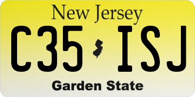 NJ license plate C35ISJ