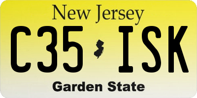 NJ license plate C35ISK