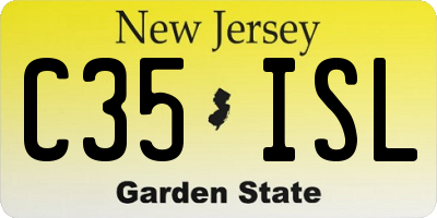 NJ license plate C35ISL