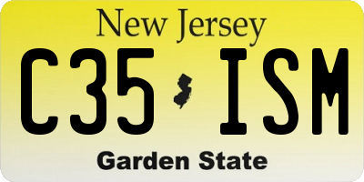 NJ license plate C35ISM
