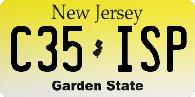 NJ license plate C35ISP