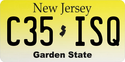 NJ license plate C35ISQ