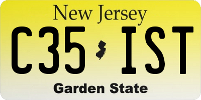 NJ license plate C35IST
