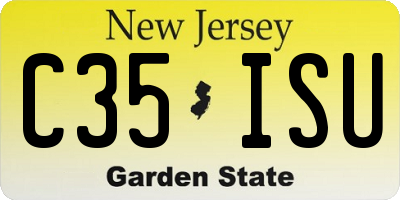 NJ license plate C35ISU