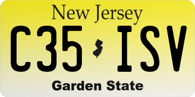 NJ license plate C35ISV