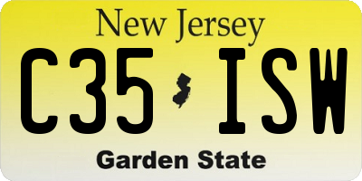 NJ license plate C35ISW