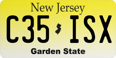 NJ license plate C35ISX