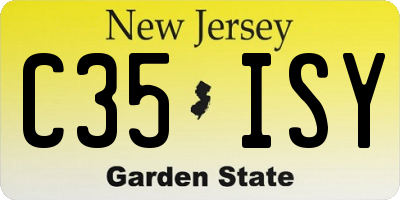 NJ license plate C35ISY