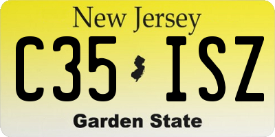 NJ license plate C35ISZ