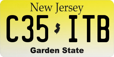 NJ license plate C35ITB