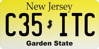 NJ license plate C35ITC