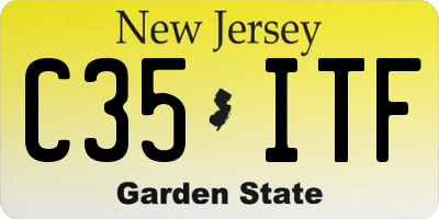NJ license plate C35ITF