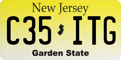 NJ license plate C35ITG