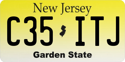 NJ license plate C35ITJ