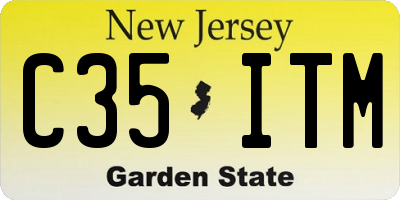NJ license plate C35ITM